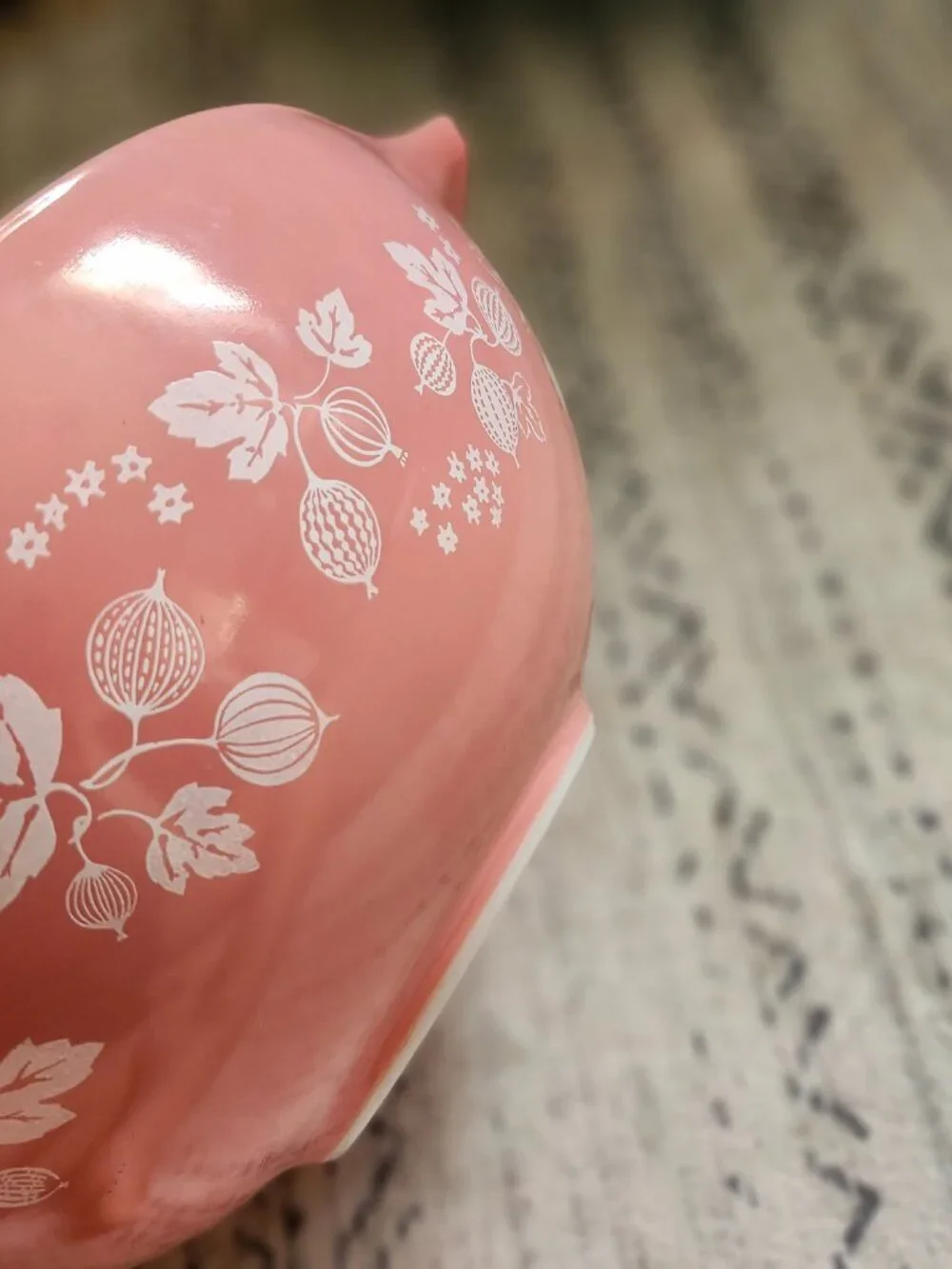 444 only. 442 sold. Pyrex pink Gooseberry 444